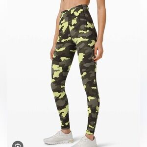 Lululemon Athletica Swift speed high rise  tight 28” Green camo leggings